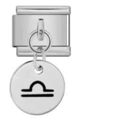 Charm Italiano Signo Libra Colgante Plateado — vista 2
