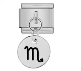 Charm Italiano Signo Escorpio Colgante Plateado — vista 2