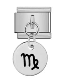 Charm Italiano Signo Virgo Colgante Plateado — vista 2