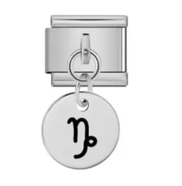 Charm Italiano Signo Capricornio Colgante Plateado — vista 2
