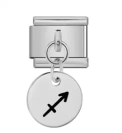 Charm Italiano Signo Sagitario Colgante Plateado — vista 2