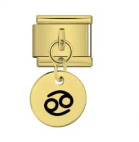 Charm Italiano Signo Cáncer Colgante Dorado — vista 2