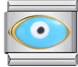 Charm Italiano Ojo Turco Celeste Dorado — vista 2