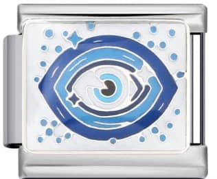 Charm Italiano Ojo Turco Plateado — vista 2