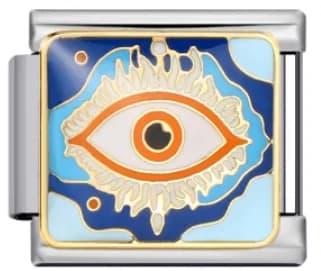 Charm Italiano Ojo Turquesa Plateado — vista 2