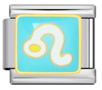 Charm Italiano Signo Leo Azul Plateado — vista 2