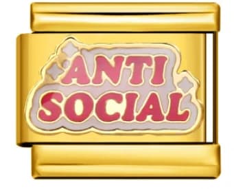 Charm Italiano Anti Social Rosa Dorado — vista 2