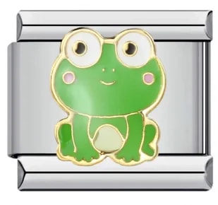 Charm Italiano Rana Verde Plateado — vista 2