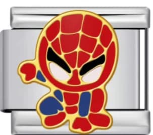 Charm Italiano Spider-Man Esmaltado Plateado