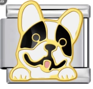 Charm Italiano Perro Bulldog Francés Plateado — vista 2