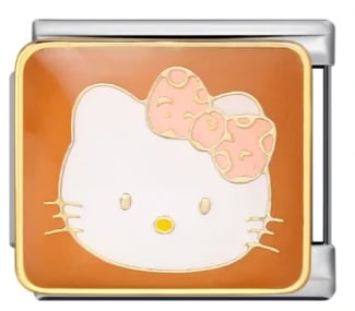 Charm Italiano Hello Kitty Naranja Plateado — vista 2