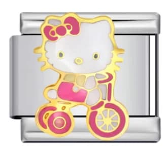 Charm Italiano Hello Kitty en Triciclo Plateado — vista 2