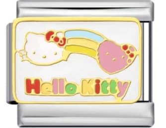 Charm Italiano Hello Kitty con Arcoíris Plateado — vista 2