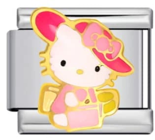 Charm Italiano Hello Kitty con Sombrero Plateado — vista 2