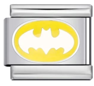 Charm Italiano Batman Amarillo Plateado — vista 2