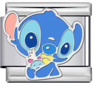 Charm Italiano Stitch de Disney Plateado