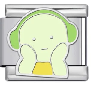 Charm Italiano Niño con Audífonos Plateado — vista 2