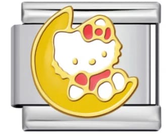 Charm Italiano Hello Kitty en Luna Plateado — vista 2