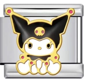 Charm Italiano Kuromi Esmaltado Plateado — vista 2