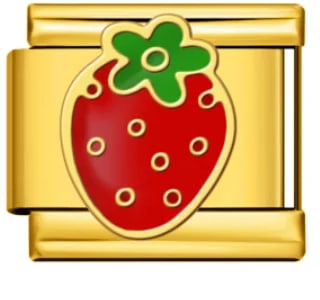 Charm Italiano Fresa Roja Dorado — vista 2