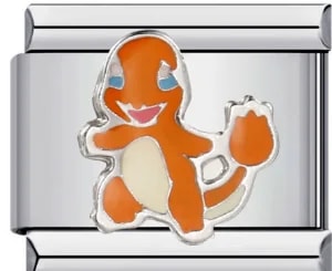 Charm Italiano Charmander Esmaltado Plateado — vista 2