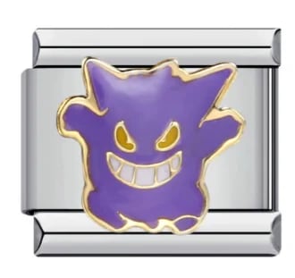 Charm Italiano Gengar Violeta Plateado — vista 2