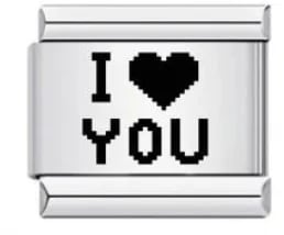 Charm Italiano I Love You Plateado — vista 2