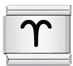 Charm Italiano Signo Aries Plateado — vista 2