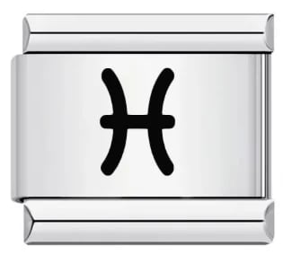 Charm Italiano Signo Piscis Plateado — vista 2