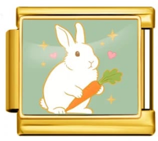 Charm Italiano Conejo con Zanahoria Dorado — vista 2