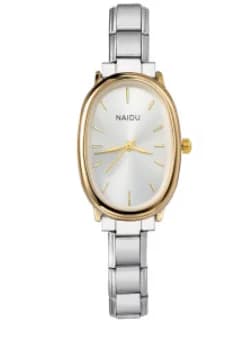 Reloj Italiano de Eslabones Plateado — vista 2