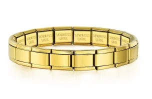 Brazalete Italiano de Eslabones Dorado — vista 2
