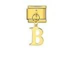 Charm Italiano Letra B Colgante Dorado — vista 2