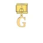 Charm Italiano Letra G Colgante Dorado — vista 2
