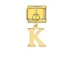 Charm Italiano Letra K Colgante Dorado — vista 2