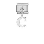 Charm Italiano Letra C Colgante Plateado — vista 2