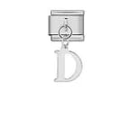 Charm Italiano Letra D Colgante Plateado — vista 2