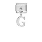 Charm Italiano Letra G Colgante Plateado — vista 2