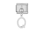 Charm Italiano Letra Q Colgante Plateado — vista 2