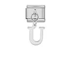 Charm Italiano Letra U Colgante Plateado — vista 2