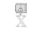 Charm Italiano Letra X Colgante Plateado — vista 2