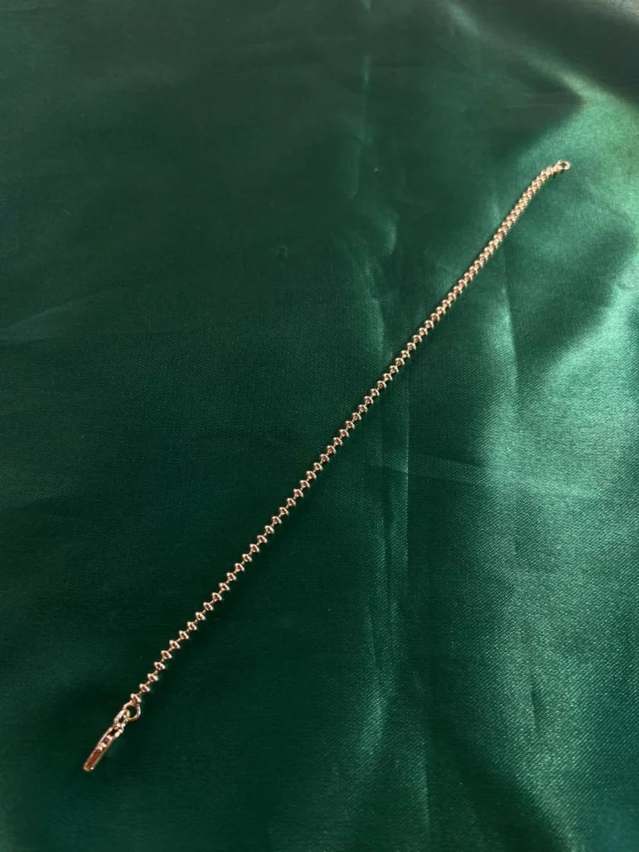 Pulsera de Cadena con Mini Esferas en Chapa de Oro 18k — vista 4
