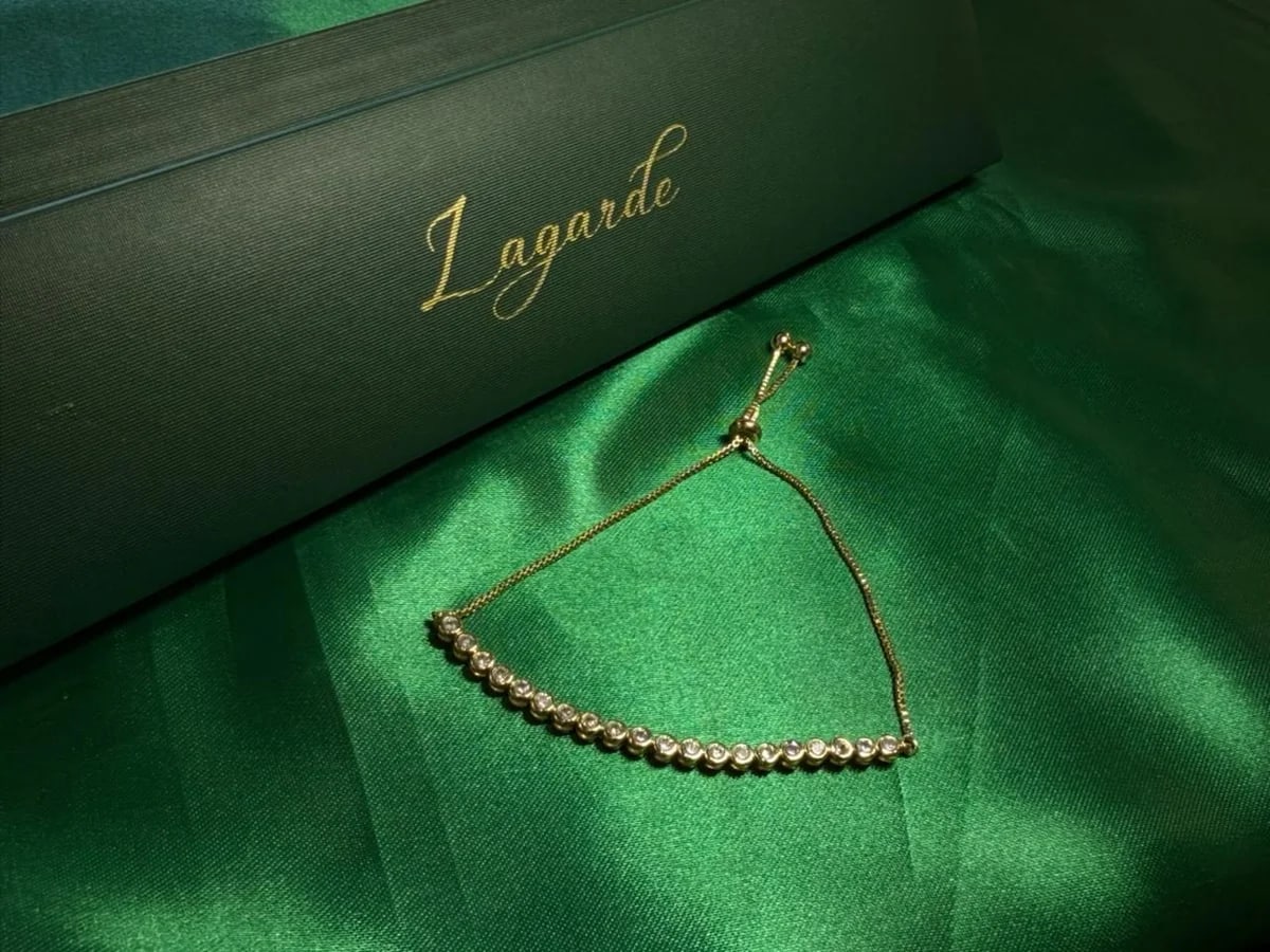 Pulsera Media Tennis con Circonias en Chapa de Oro 18k — vista 2