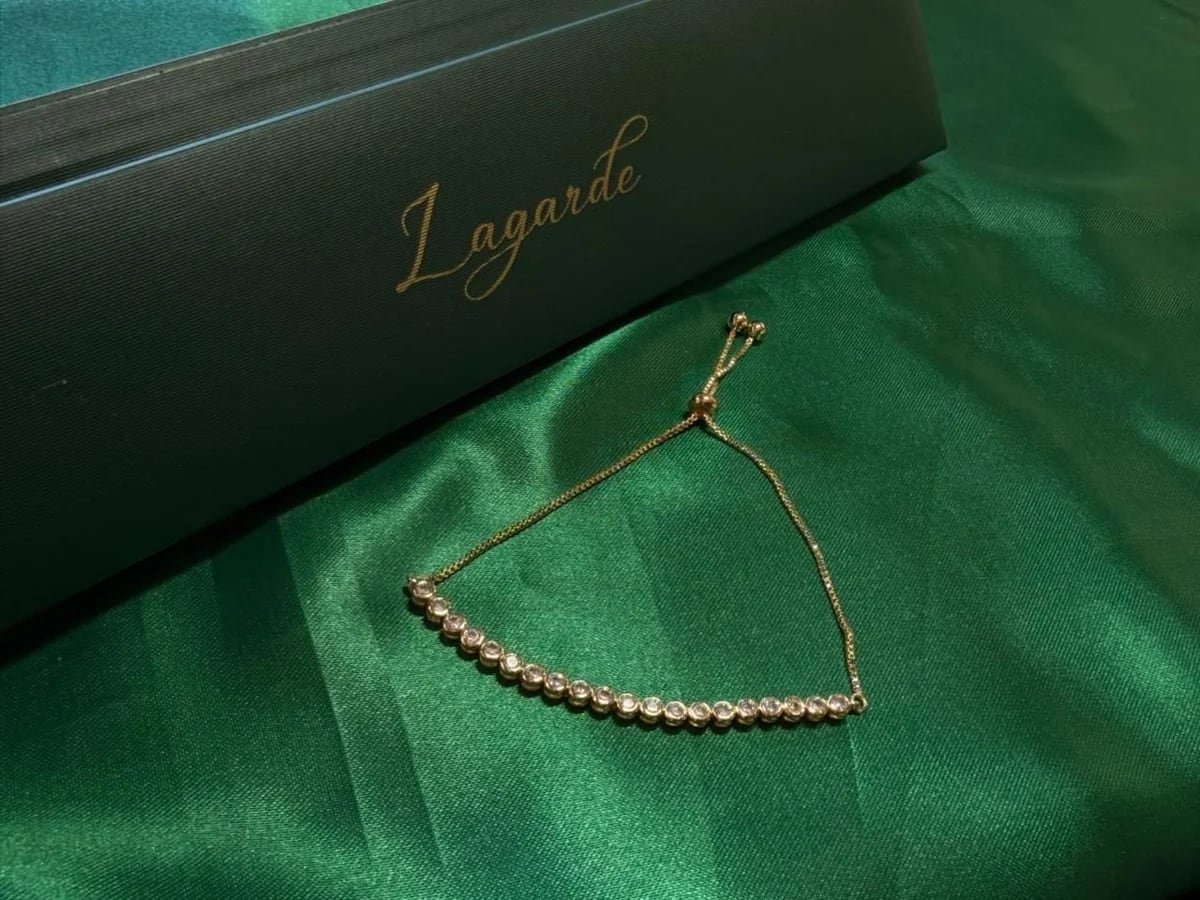 Pulsera Media Tennis con Circonias en Chapa de Oro 18k — vista 3