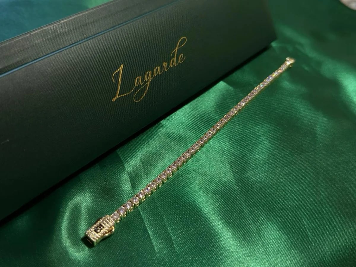 Pulsera Clásica Estilo Tenis con Circonias en Chapa de Oro 18k — vista 5