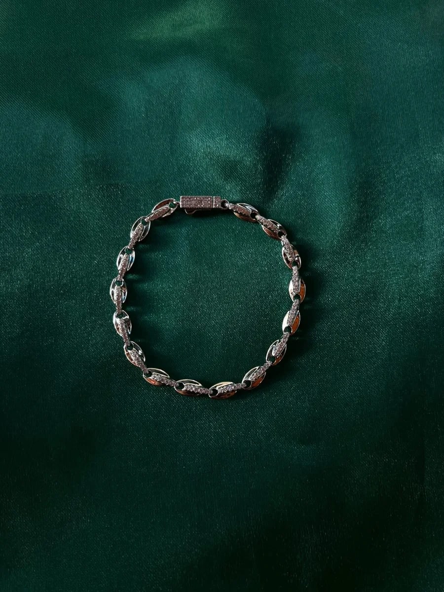 Pulsera Trenzada Bicolor en Chapa de Oro 18k — vista 5