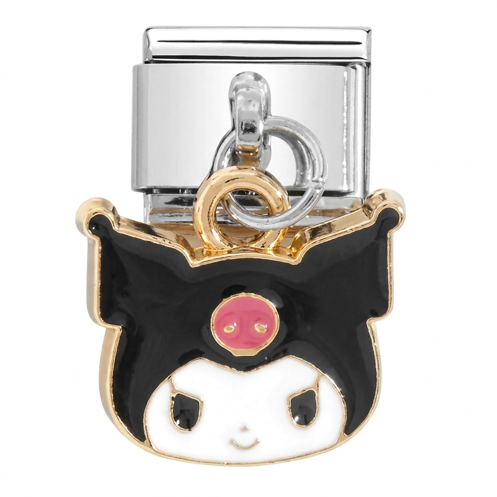 Charm Italiano Kuromi Colgante Plateado
