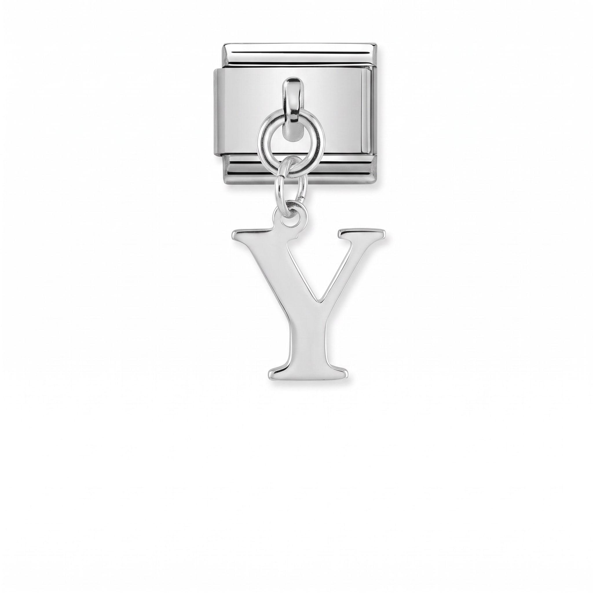 Charm Italiano Letra Y Colgante Plateado