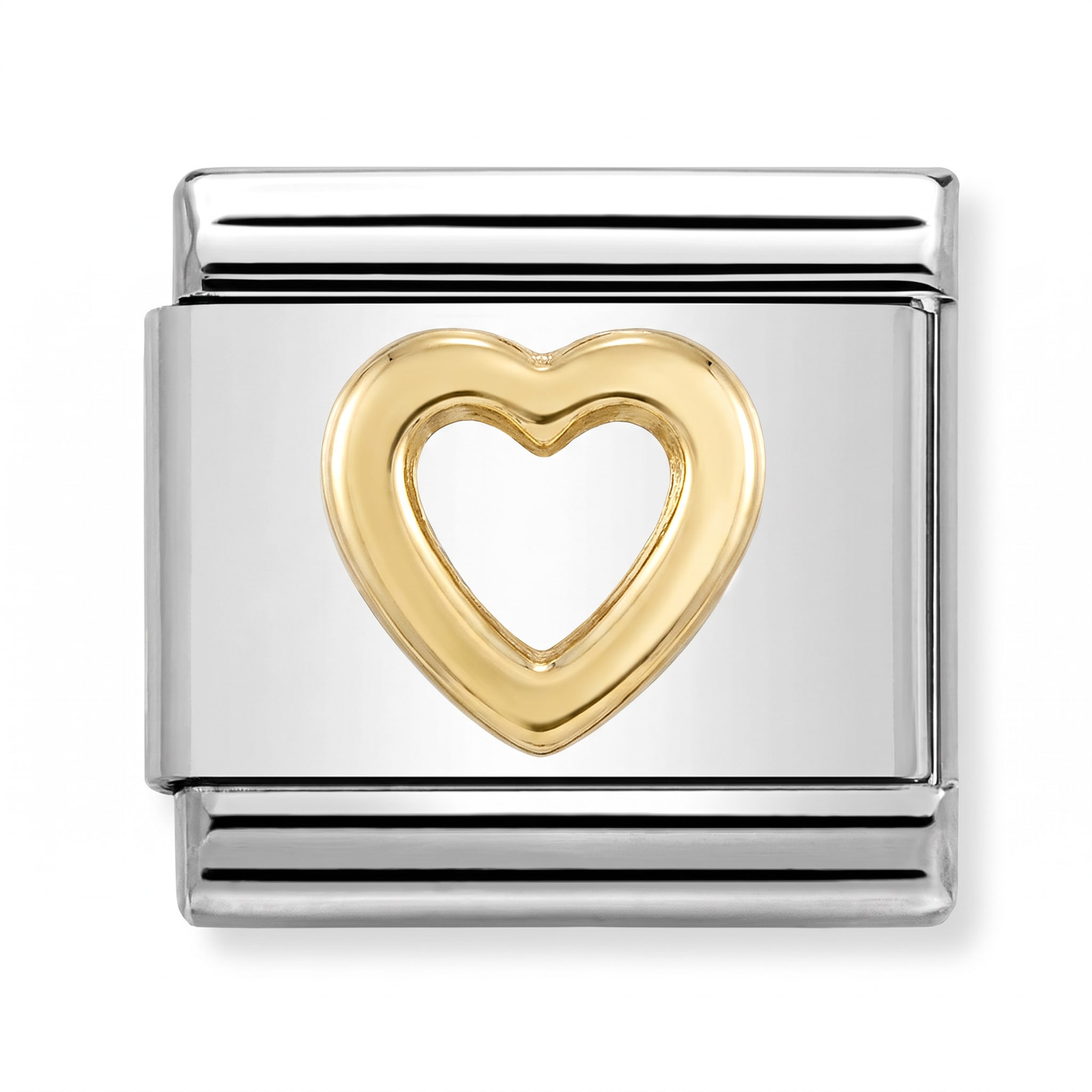 Charm Italiano Corazón Plateado