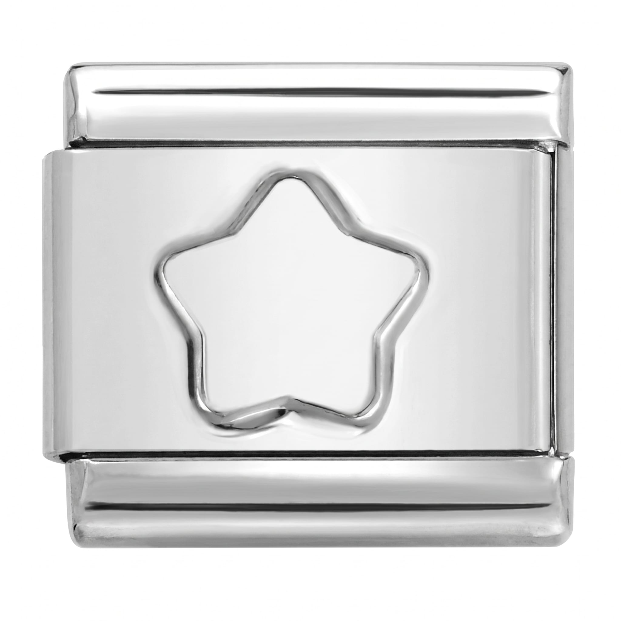 Charm Italiano Estrella Plateado